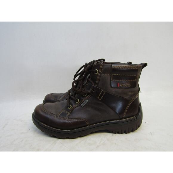 Ecco Womens Sz 36 EUR Brown Leather Lace Up Gore Tex Ankle Fashion Boots Bootie - Picture 1 of 11